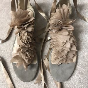 Zara ruffled sandals